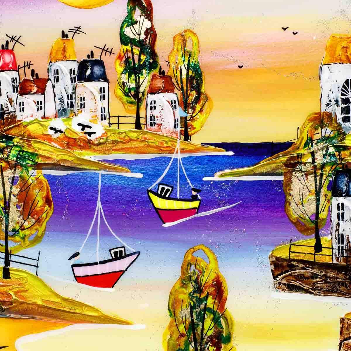 Summer by the Coast - Original SOLD by artist Rozanne Bell - Wyecliffe Galleries