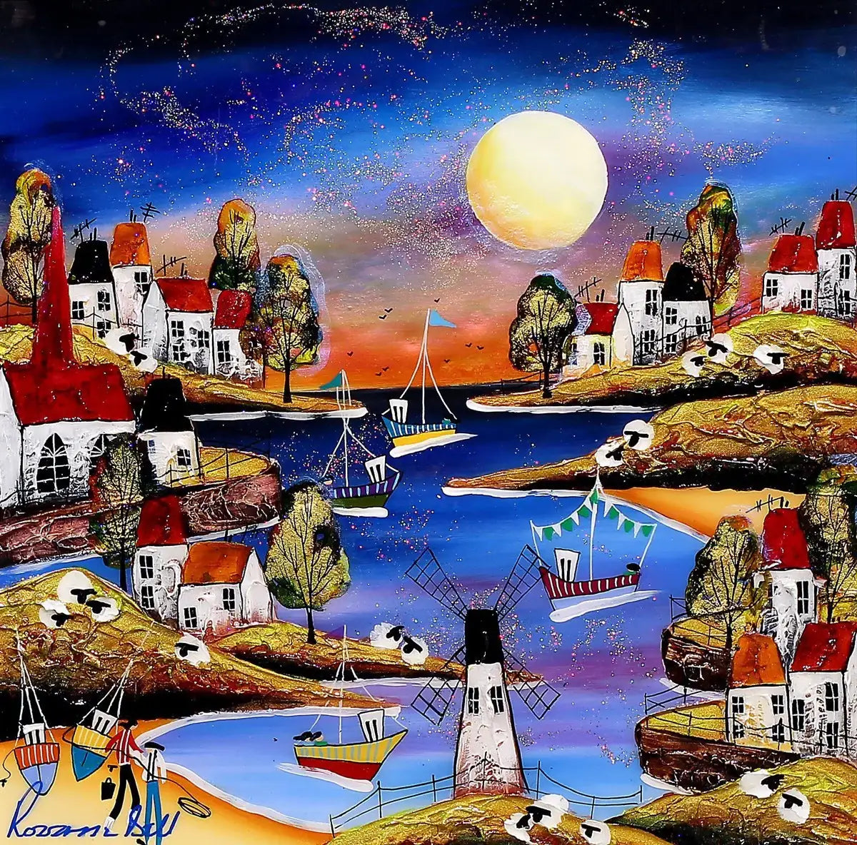 Summer Days I - SOLD by artist Rozanne Bell - Wyecliffe Galleries