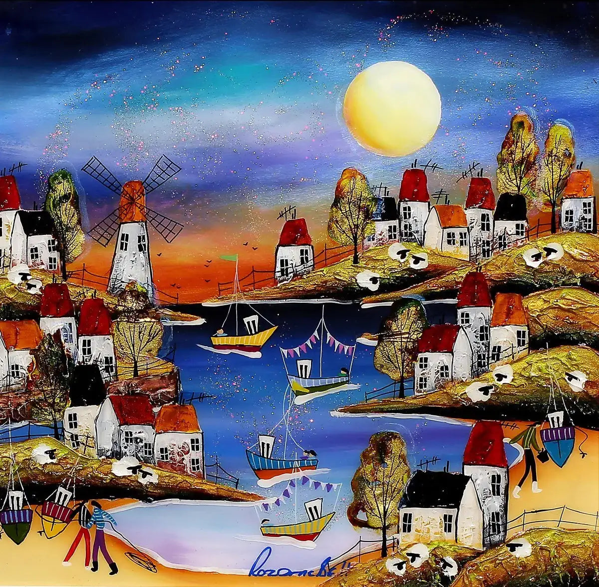 Summer Days II - Original - SOLD by artist Rozanne Bell - Wyecliffe Galleries