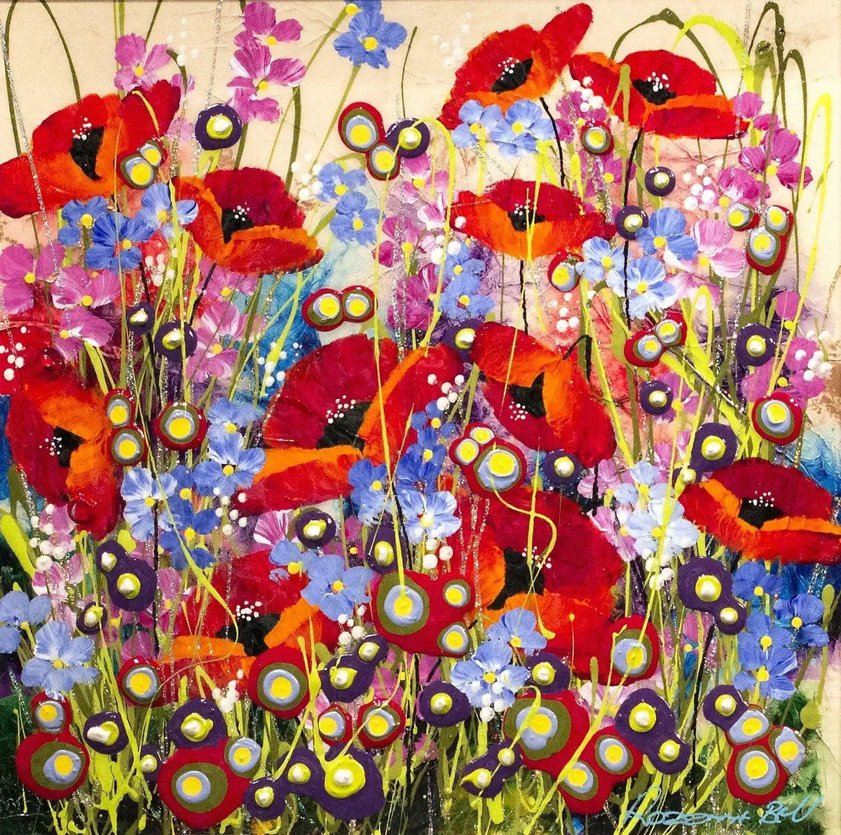 Summer Field II - SOLD by artist Rozanne Bell - Wyecliffe Galleries