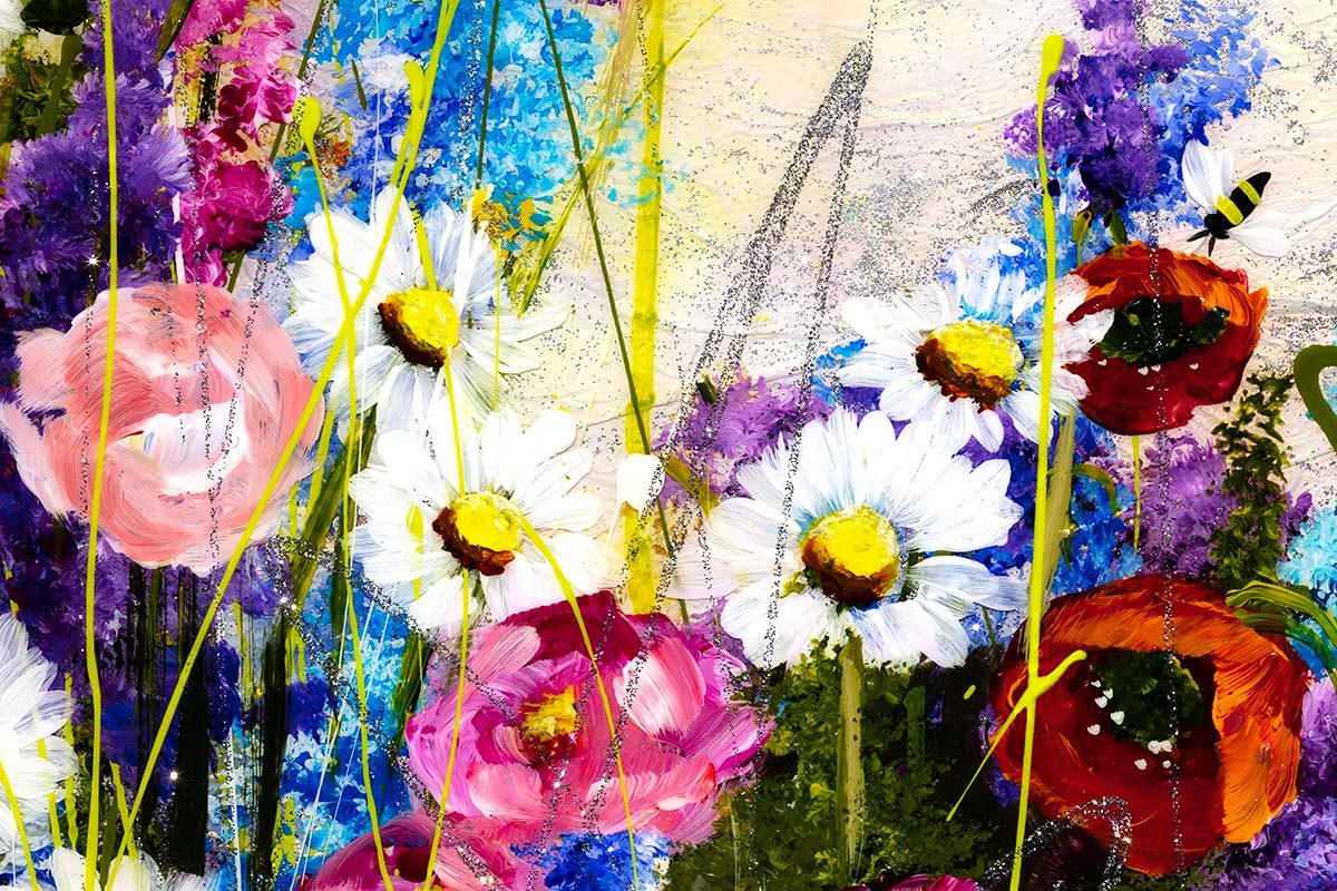 Summer in Bloom - Original Rozanne Bell Framed