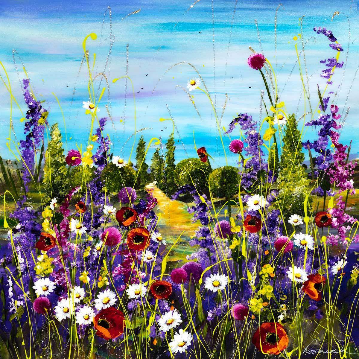 Summer Serenity - Original - SOLD by artist Rozanne Bell - Wyecliffe Galleries