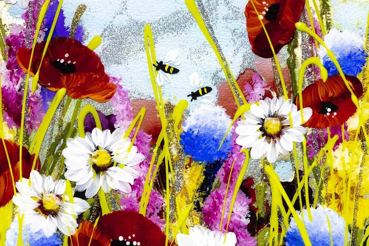 Busy Bees II - Original - SOLD by artist Rozanne Bell - Wyecliffe Galleries