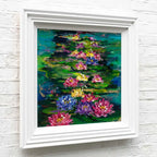 Summertime Lily Pond - Original - SOLD by artist Rozanne Bell - Wyecliffe Galleries