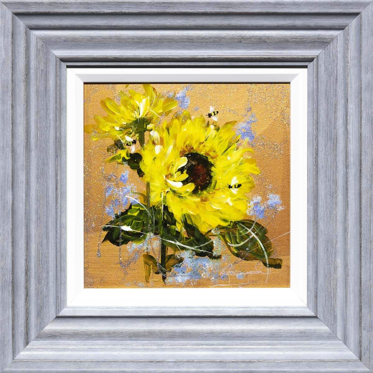 Sunflower Crazy - Original - SOLD by artist Rozanne Bell - Wyecliffe Galleries