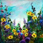 Sunflower Delight - Original - SOLD by artist Rozanne Bell - Wyecliffe Galleries
