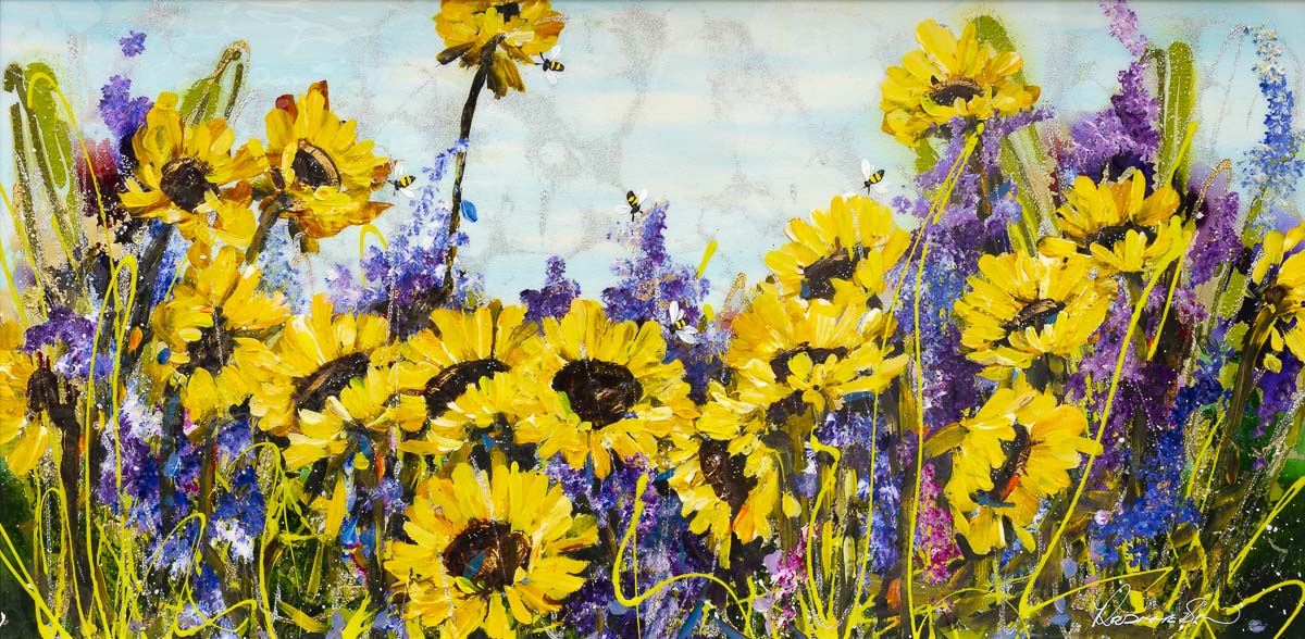 Sunflower Season - Original Rozanne Bell Framed