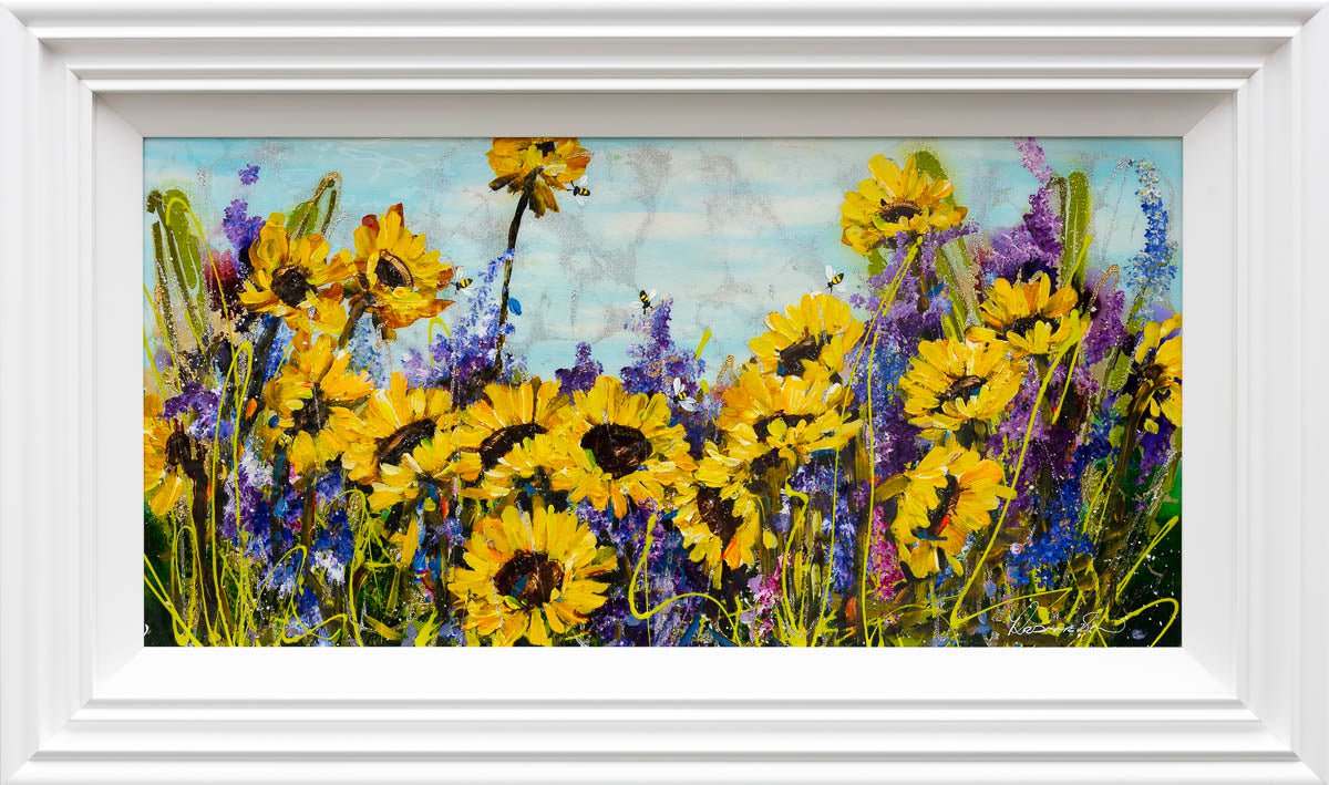 Sunflower Season - Original Rozanne Bell Framed