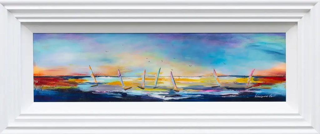 Sunlit Sails - Original - SOLD by artist Rozanne Bell - Wyecliffe Galleries