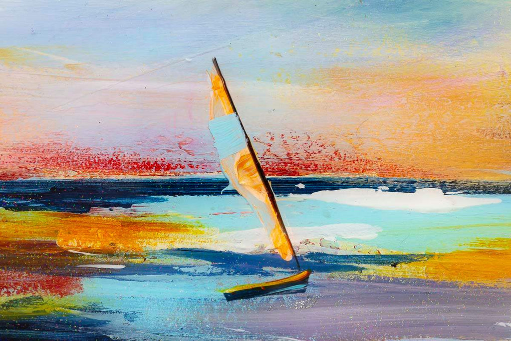 Sunlit Sails - Original - SOLD by artist Rozanne Bell - Wyecliffe Galleries