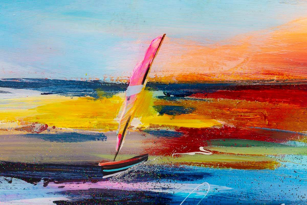 Sunlit Sails - Original - SOLD by artist Rozanne Bell - Wyecliffe Galleries