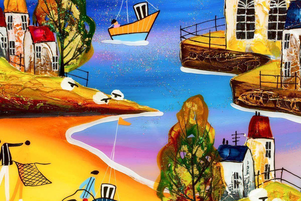 Sunset Bay I - SOLD by artist Rozanne Bell - Wyecliffe Galleries