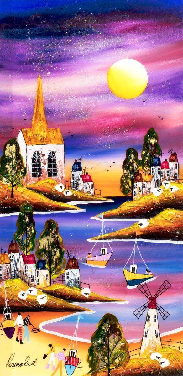 Sunset Bay II - Original - SOLD by artist Rozanne Bell - Wyecliffe Galleries