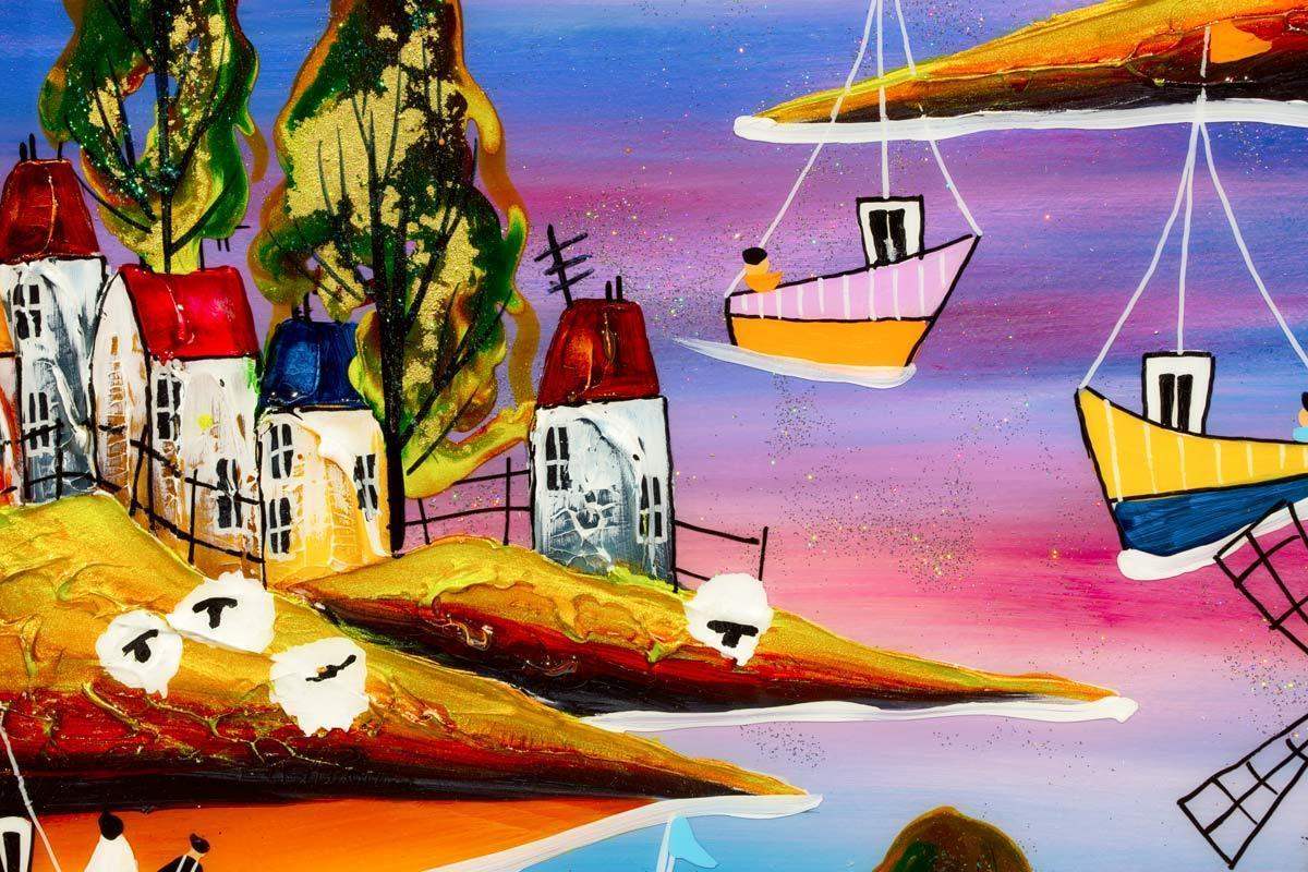 Sunset Bay II - Original - SOLD by artist Rozanne Bell - Wyecliffe Galleries