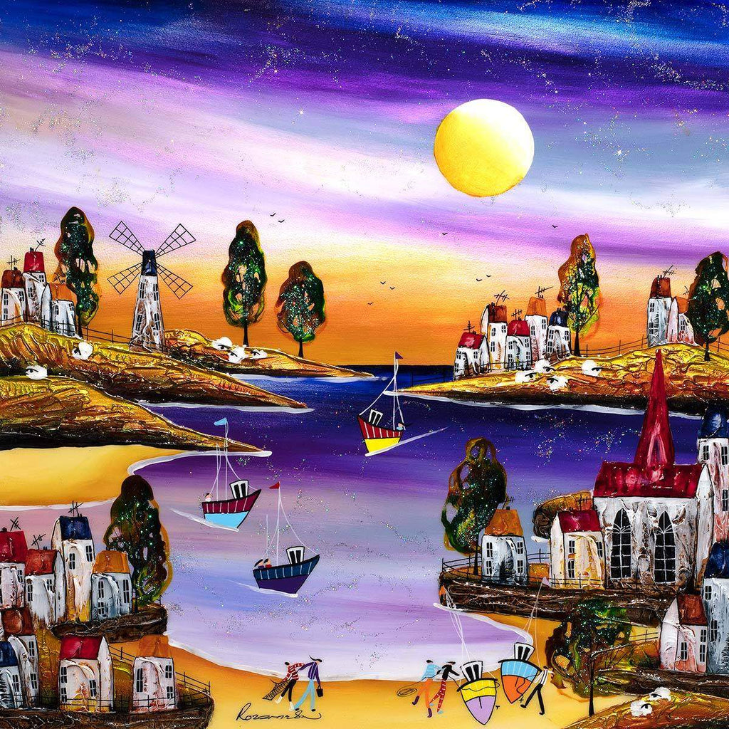 Sunset Bay - Original - SOLD by artist Rozanne Bell - Wyecliffe Galleries