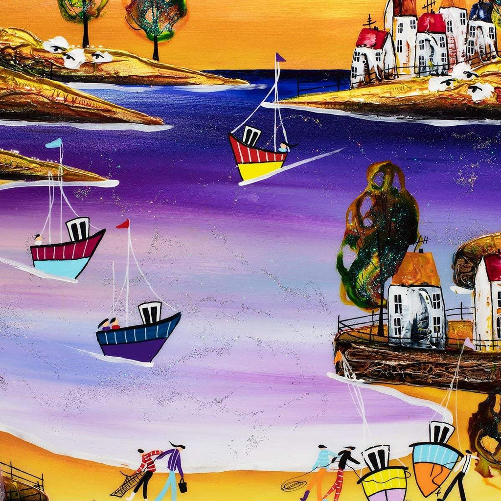 Sunset Bay - Original - SOLD by artist Rozanne Bell - Wyecliffe Galleries