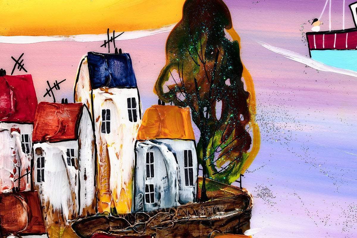 Sunset Bay - Original - SOLD by artist Rozanne Bell - Wyecliffe Galleries