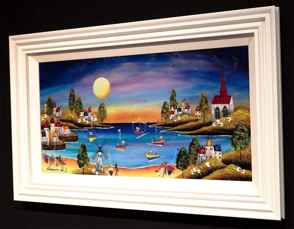 Sunset Harbour - SOLD by artist Rozanne Bell - Wyecliffe Galleries