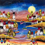 Sunset On The Marina - SOLD by artist Rozanne Bell - Wyecliffe Galleries