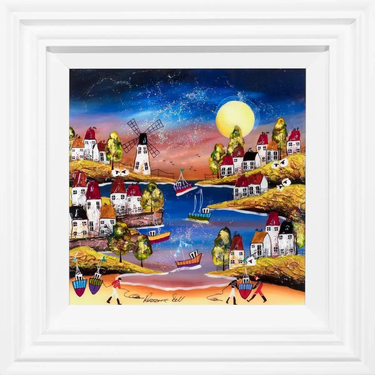 Sunset On The Marina - SOLD by artist Rozanne Bell - Wyecliffe Galleries