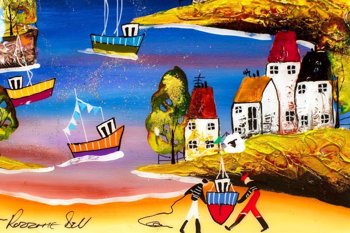 Sunset On The Marina - SOLD by artist Rozanne Bell - Wyecliffe Galleries