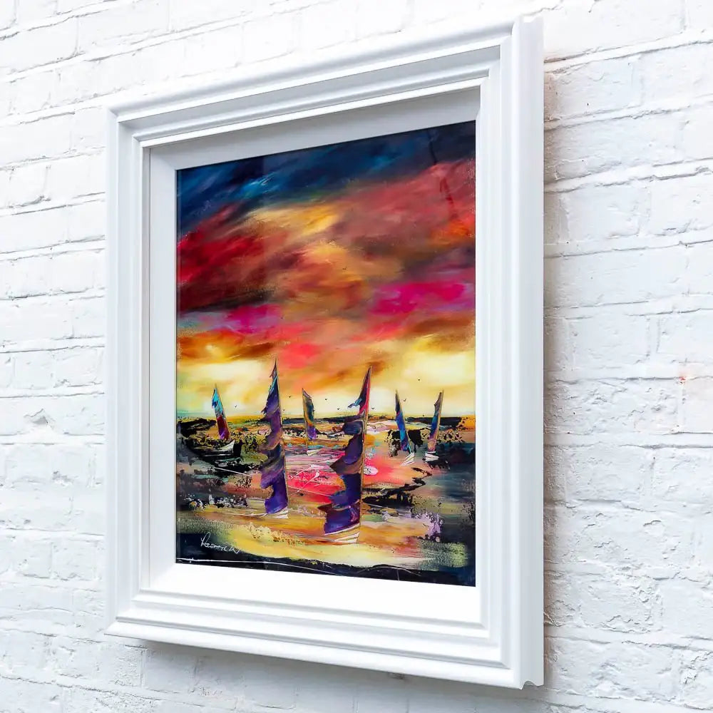 Sunset Sailing - Original - SOLD by artist Rozanne Bell - Wyecliffe Galleries