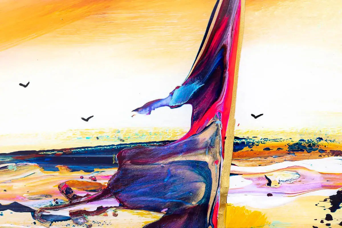 Sunset Sailing - Original - SOLD by artist Rozanne Bell - Wyecliffe Galleries