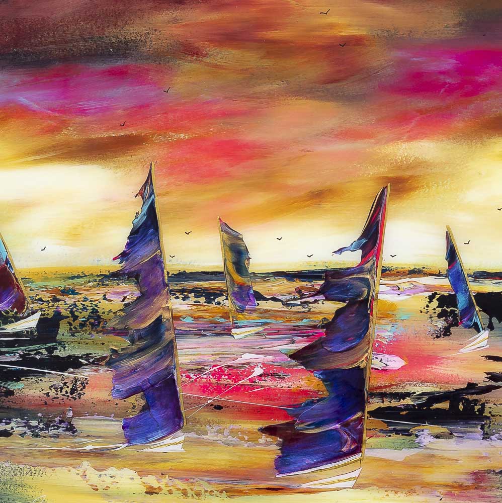 Sunset Sailing - Original Rozanne Bell Original