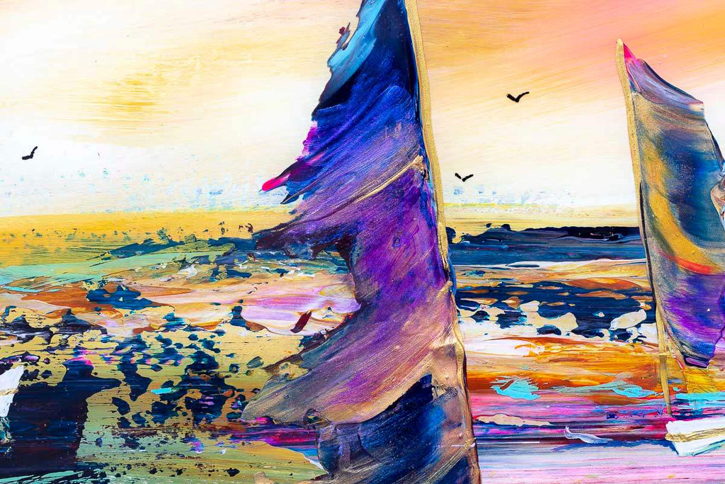 Sunset Sailing - Original - SOLD by artist Rozanne Bell - Wyecliffe Galleries