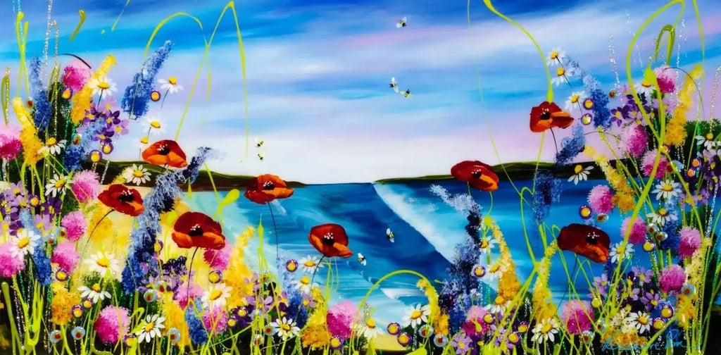 Surf's Up - SOLD by artist Rozanne Bell - Wyecliffe Galleries