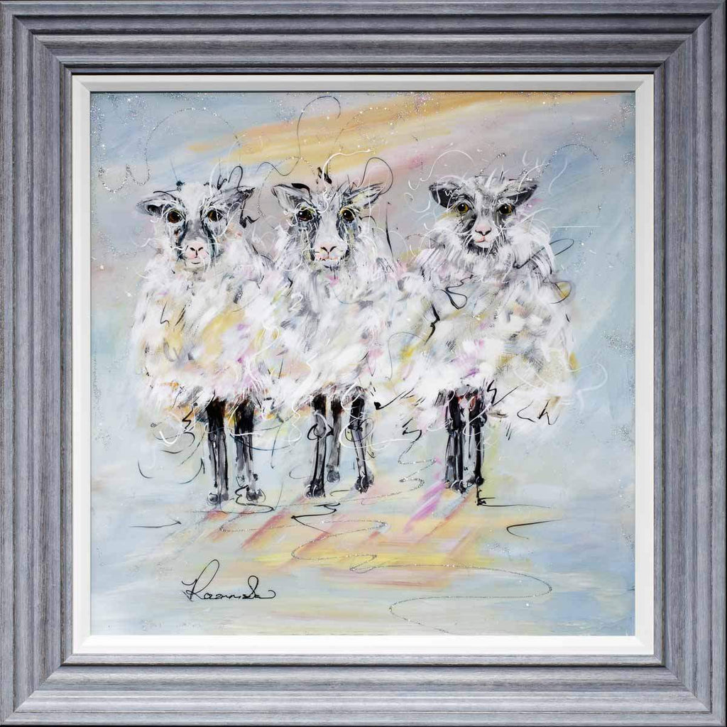 The Fluffy Trio - Original - SOLD by artist Rozanne Bell - Wyecliffe Galleries