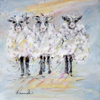 The Fluffy Trio - Original - SOLD by artist Rozanne Bell - Wyecliffe Galleries