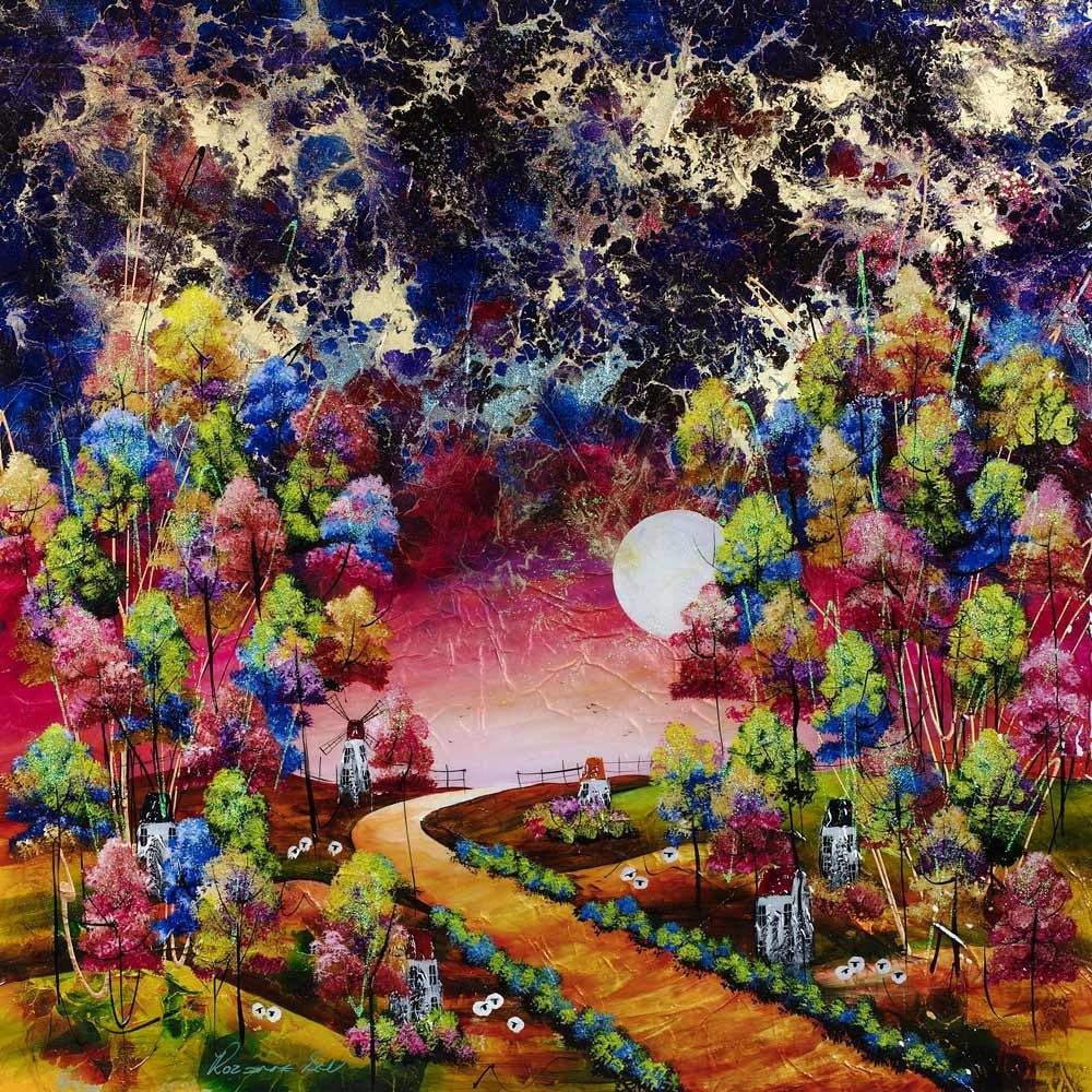 The Golden Winter Sky - Original - SOLD by artist Rozanne Bell - Wyecliffe Galleries