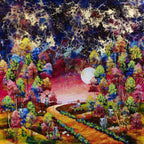 The Golden Winter Sky - Original - SOLD by artist Rozanne Bell - Wyecliffe Galleries