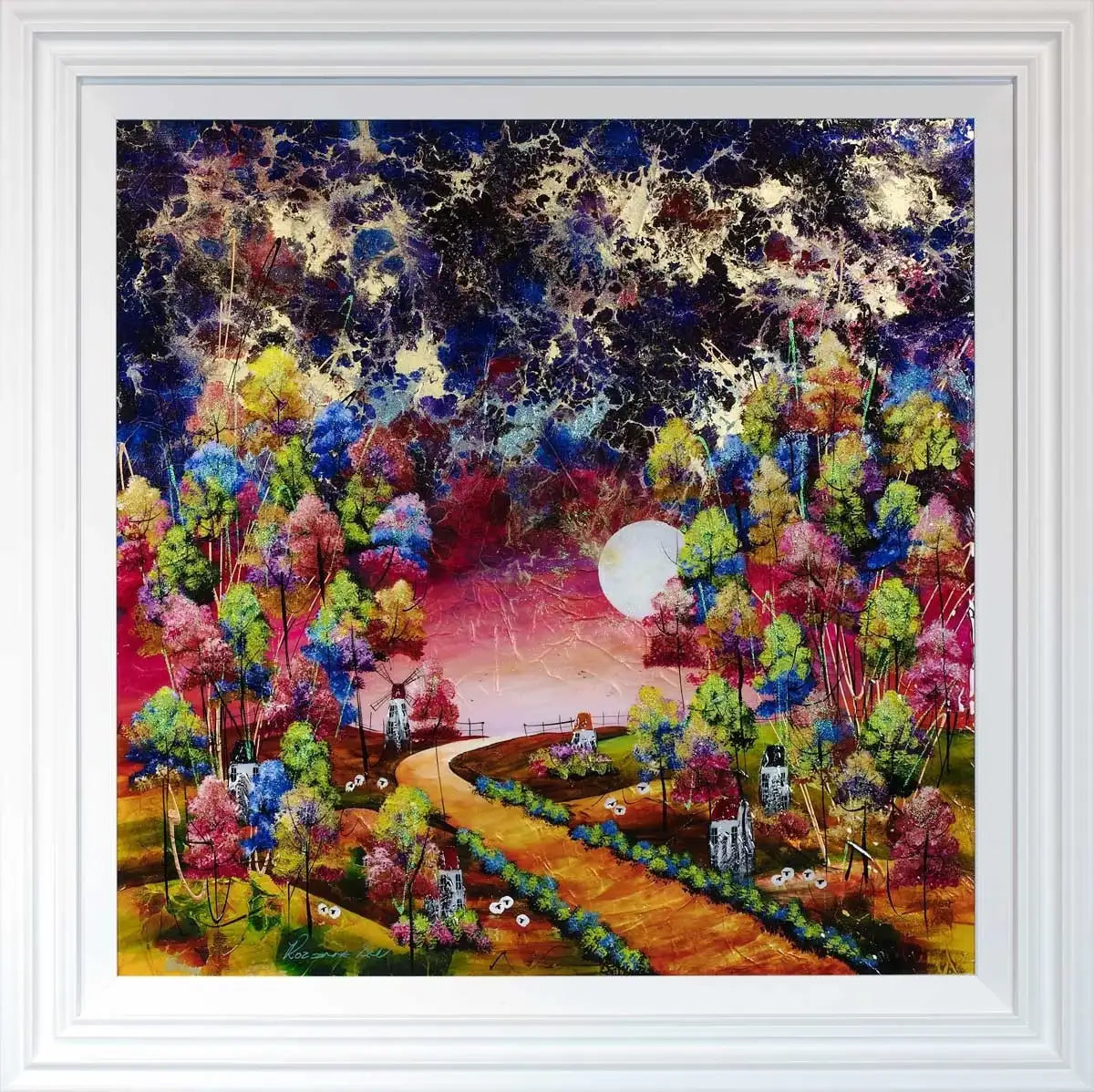 The Golden Winter Sky - Original - SOLD by artist Rozanne Bell - Wyecliffe Galleries