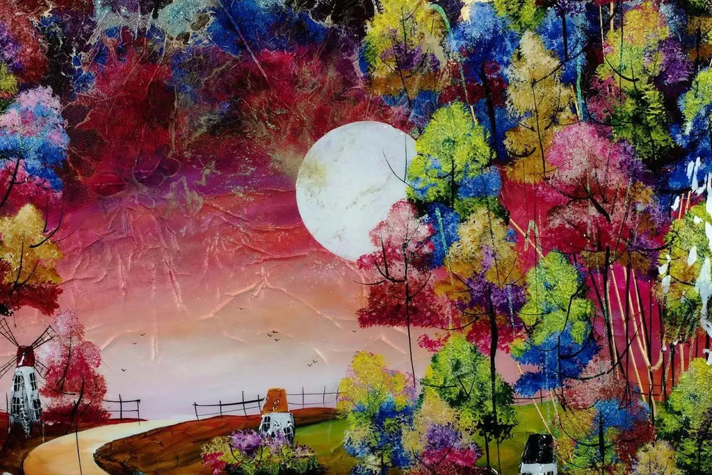 The Golden Winter Sky - Original - SOLD by artist Rozanne Bell - Wyecliffe Galleries