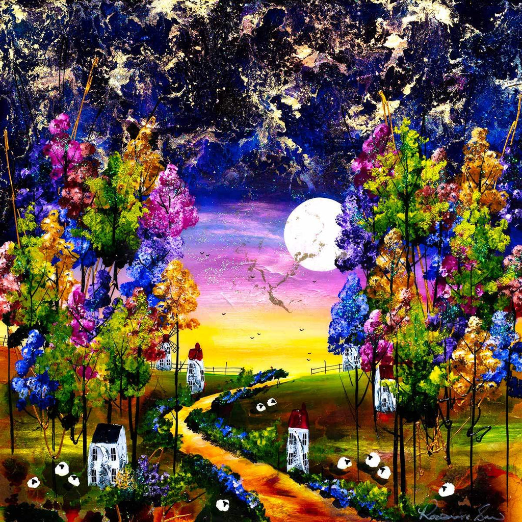 The Harvest Moon - Original - SOLD by artist Rozanne Bell - Wyecliffe Galleries