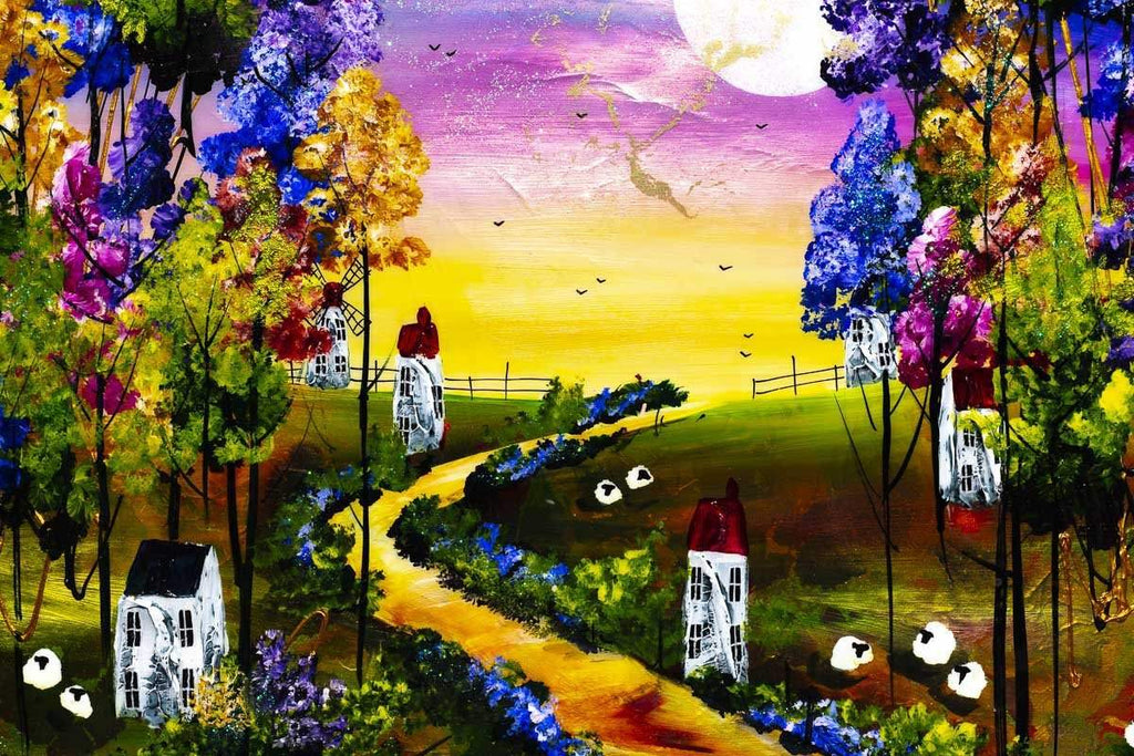 The Harvest Moon - Original - SOLD by artist Rozanne Bell - Wyecliffe Galleries