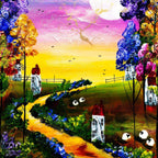 The Harvest Moon - Original - SOLD by artist Rozanne Bell - Wyecliffe Galleries