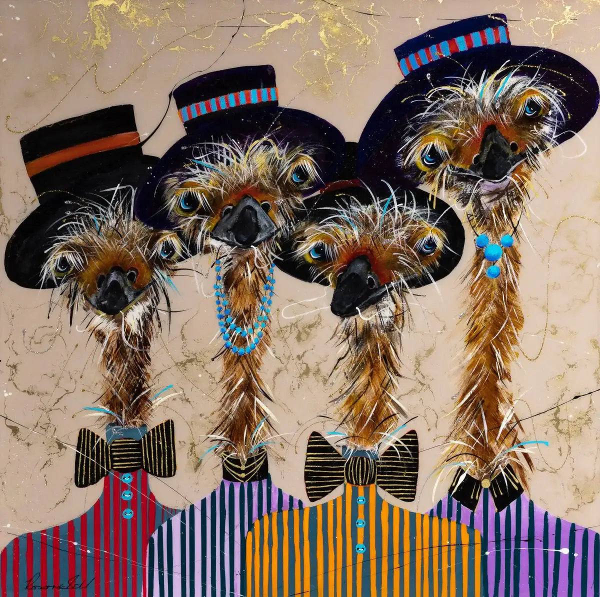 The Shelby Family - Original - SOLD by artist Rozanne Bell - Wyecliffe Galleries