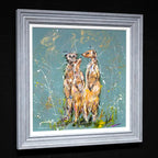The Three Meerkats - Original by artist Rozanne Bell - Wyecliffe Galleries