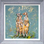 The Three Meerkats - Original by artist Rozanne Bell - Wyecliffe Galleries
