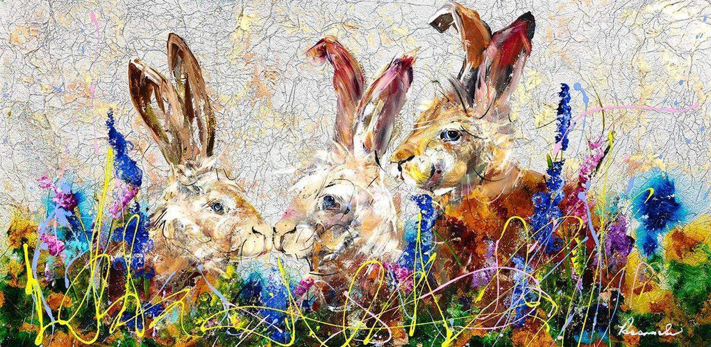 Three's a Crowd - Original - SOLD by artist Rozanne Bell - Wyecliffe Galleries