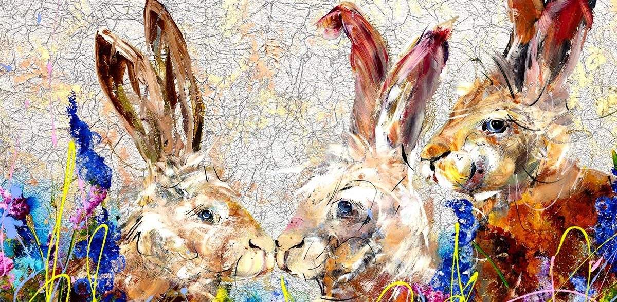 Three's a Crowd - Original - SOLD by artist Rozanne Bell - Wyecliffe Galleries