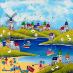 Tidewater Town - Original - SOLD by artist Rozanne Bell - Wyecliffe Galleries