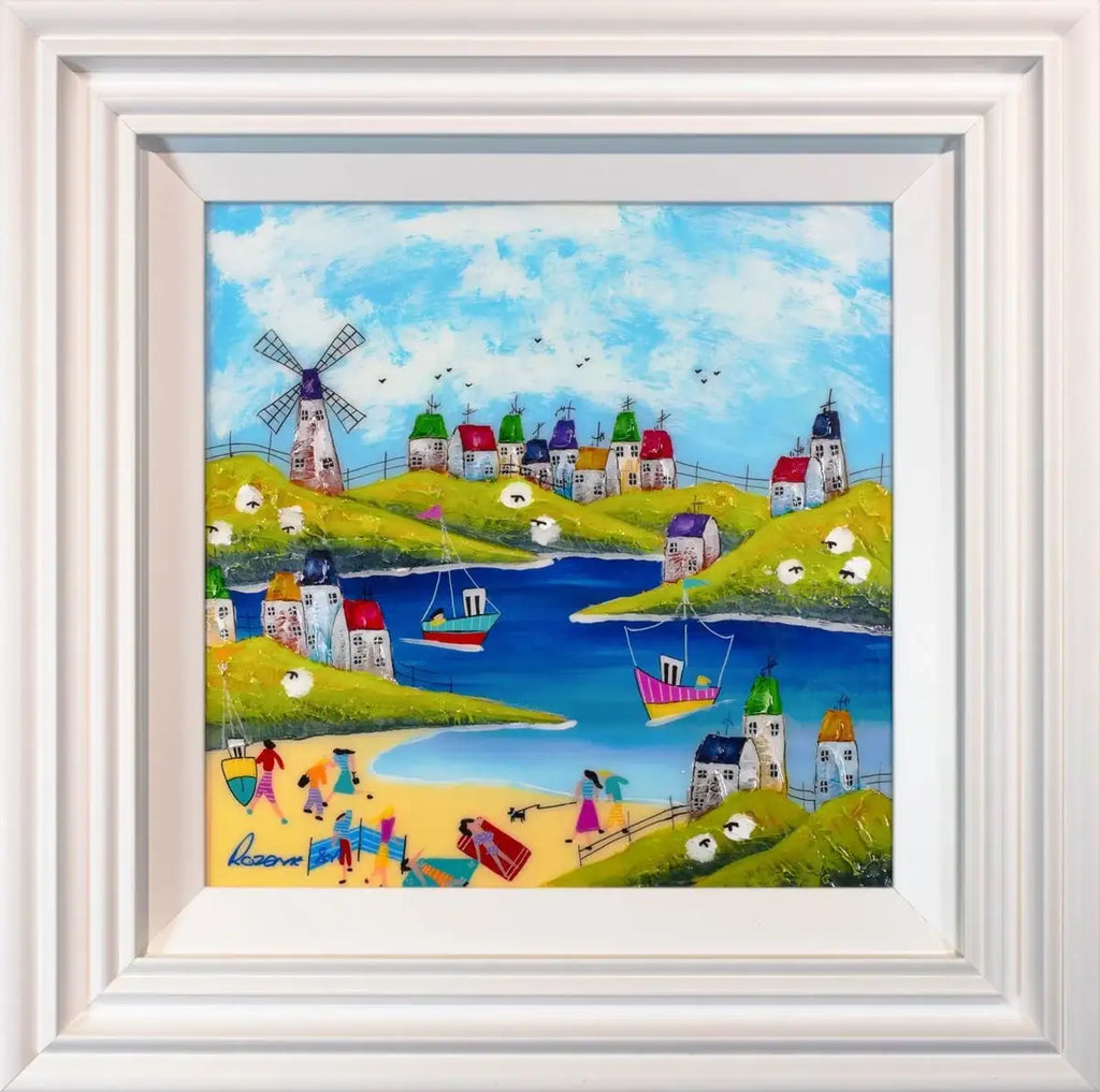 Tidewater Town - Original - SOLD by artist Rozanne Bell - Wyecliffe Galleries