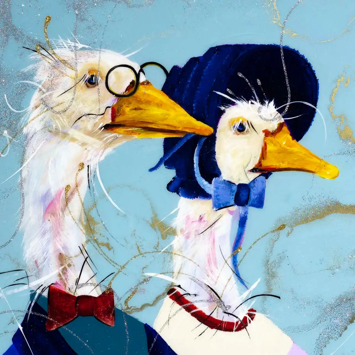 To the Races We Go - Original - SOLD by artist Rozanne Bell - Wyecliffe Galleries