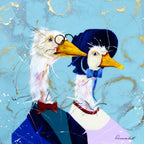 To the Races We Go - Original - SOLD by artist Rozanne Bell - Wyecliffe Galleries