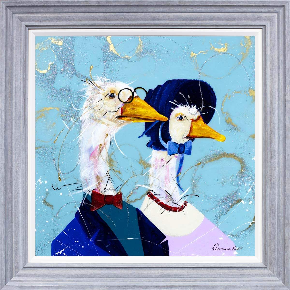 To the Races We Go - Original - SOLD by artist Rozanne Bell - Wyecliffe Galleries