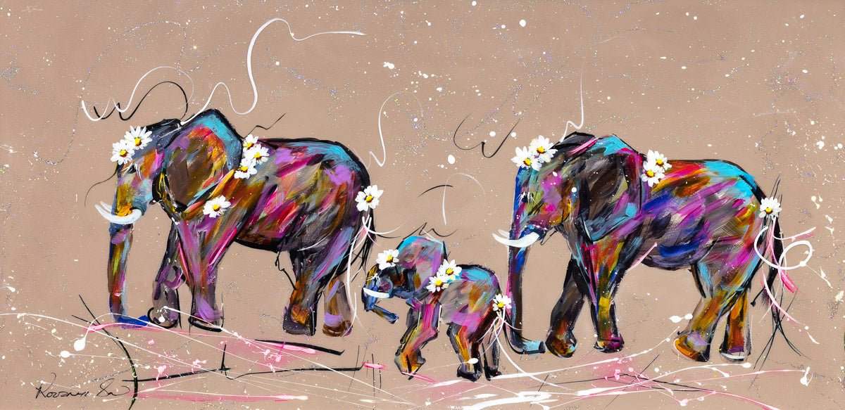 Together As One - Original - SOLD by artist Rozanne Bell - Wyecliffe Galleries